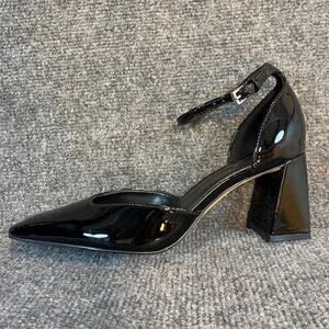 Calvin Klein Nalene Black Patent Leather Dress Shoes Pumps Sandals Womens 8